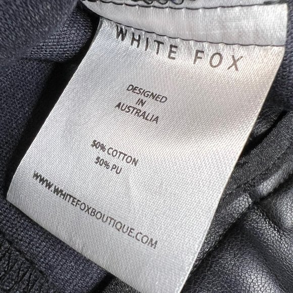 White Fox Boutique You've Got It PU Pants Faux Leather Trousers Black Small - Picture 6 of 6